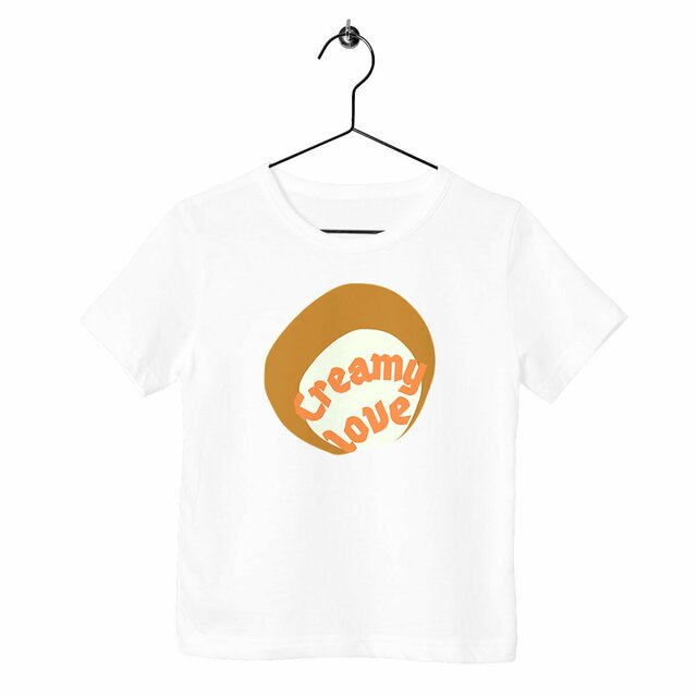 🥞 CREAMY LOVE 🥞 🧡 T-shirt épais Enfant.Ado 100% coton biologique 6 coloris - Image