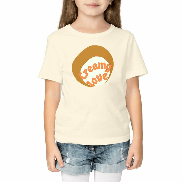 🥞 CREAMY LOVE 🥞 🧡 T-shirt épais Enfant.Ado 100% coton biologique 6 coloris