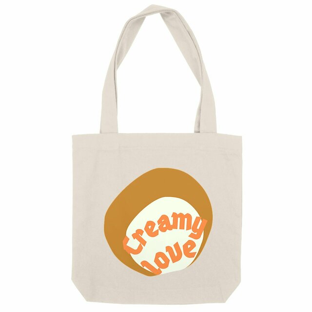 🥞 CREAMY LOVE 🥞 🧡 Totebag épais 100% recyclé 2 coloris - Image