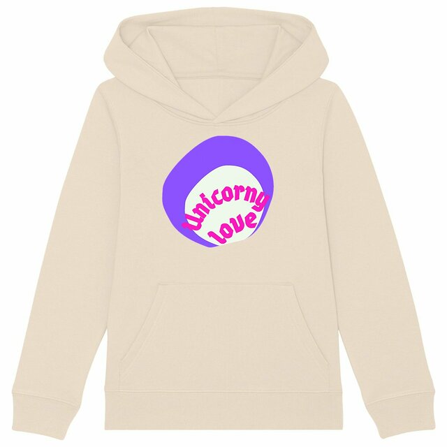 🦄 UNICORNY LOVE 🦄 💜 Sweat à capuche épais Enfant.Ado 100% écologique 3 coloris - Image