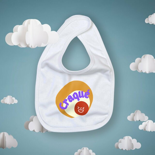 CRAQUE 🤎 😜 CAPSULE CAMEL MARRON CREME 😜 🤎 Bavoir 100 % coton biologique 3 coloris