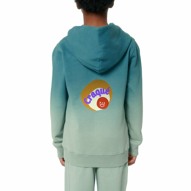 CRAQUE 🤎 😜 CAPSULE CAMEL MARRON CREME 😜 Sweat capuche Dip dye Enf & Ado 100% coton bio