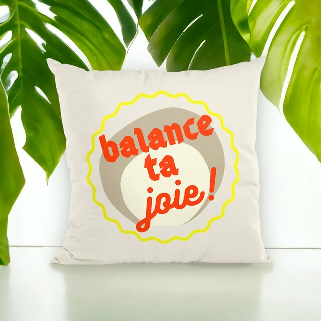 BTJ ! Coussin capsule rouge kaki jaune 