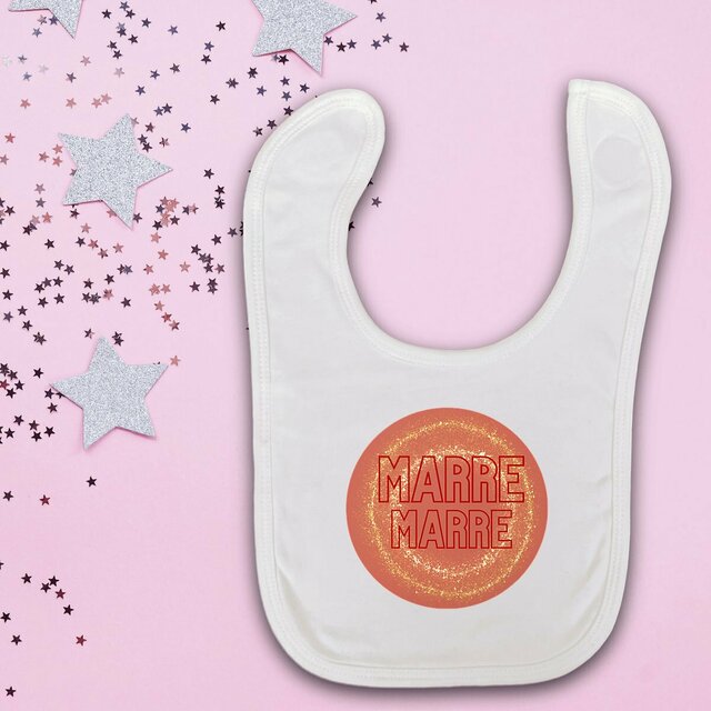 Marre ! par Louise B - Bavoir écologique médaillon glossy