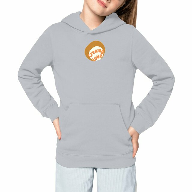🥞 CREAMY LOVE 🥞 🧡 Sweat à capuche léger Enfant.Ado écologique 3 coloris