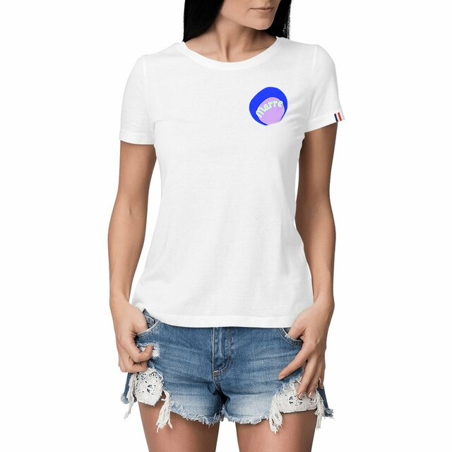 MARRE ! 🔮 CAPSULE FANTASY 🔮 T-shirt 100% coton organique étiquette bleu/blanc/rouge
