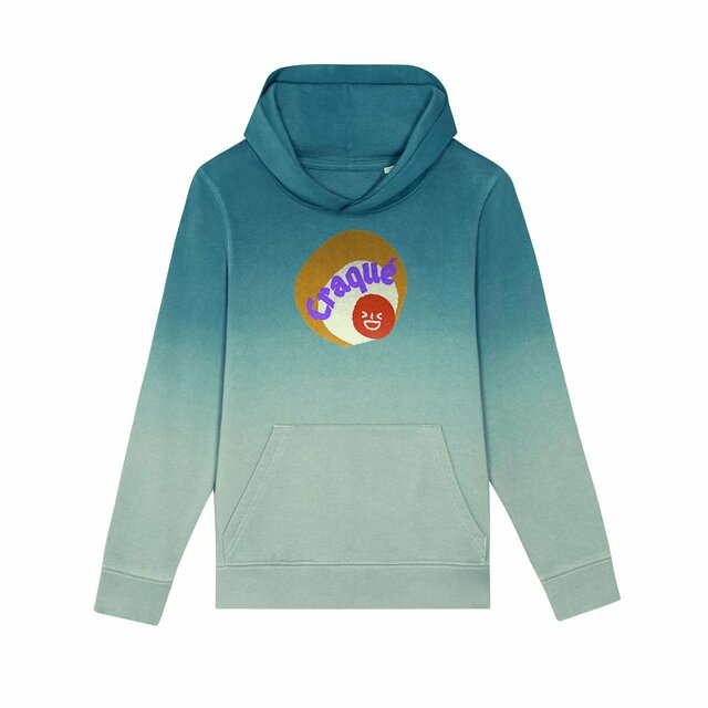 CRAQUE 🤎 😜 CAPSULE CAMEL MARRON CREME 😜 Sweat capuche Dip dye Enf & Ado 100% coton bio - Image