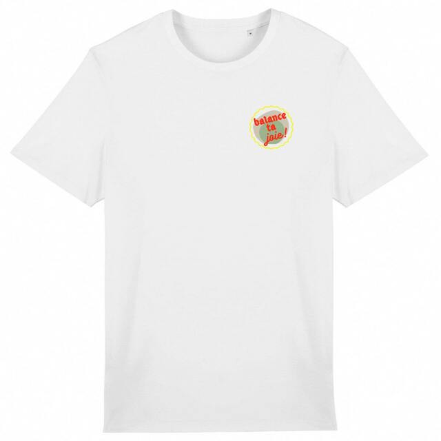Balance ta joie ! Logo de côté T-shirt Made in France - capsule vert gris jaune rouge - Image