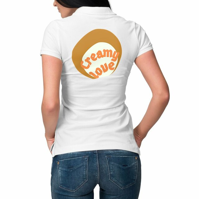 🥞 CREAMY LOVE (dos) 🥞 🧡 Polo 100% coton biologique 4 coloris