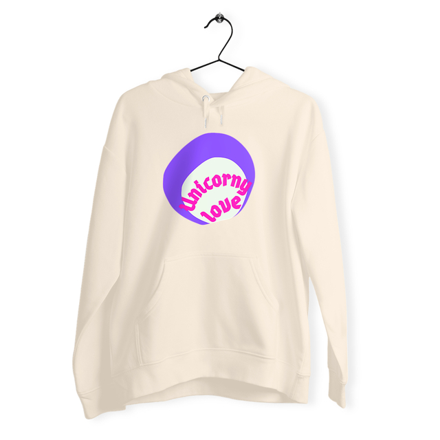 🦄 UNICORNY LOVE 🦄 💜 Sweat à capuche épais écologique 5 coloris - Image