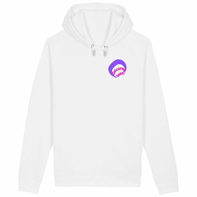 🦄 UNICORNY LOVE 🦄 💜 Sweat à capuche avec poches latérales écologique 4 coloris