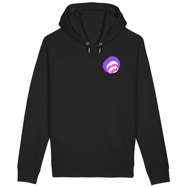 🦄 UNICORNY LOVE 🦄 💜 Sweat à capuche avec poches latérales écologique 4 coloris - Image