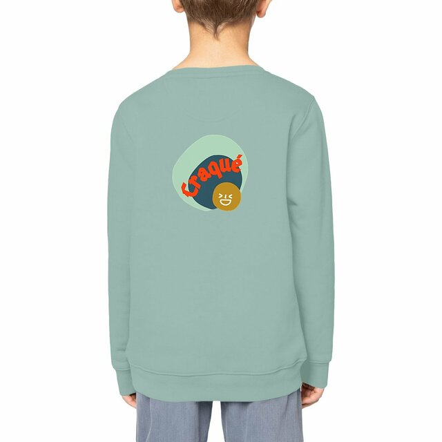CRAQUE 😜 CAPSULE VERT CAMEL (au dos) 😜 Sweat léger Enfant & Ado 4 coloris