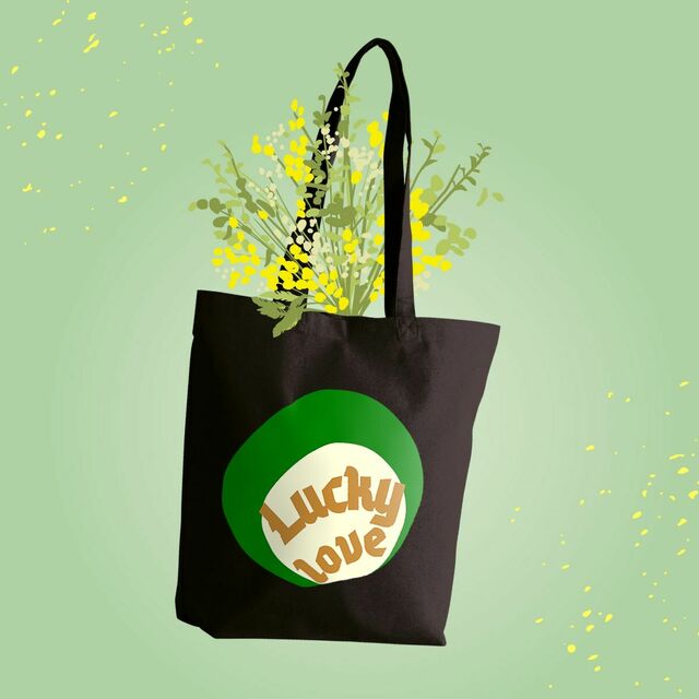 🍀 LUCKY LOVE 🍀 💚 Totebag épais 100% recyclé 2 coloris 
