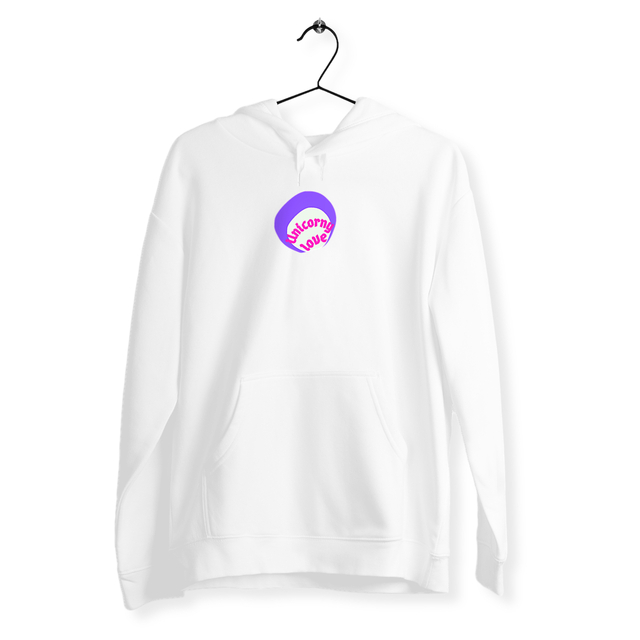 🦄 UNICORNY LOVE 🦄 💜 Sweat à capuche léger écologique 5 coloris