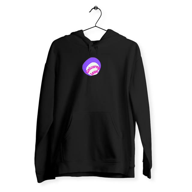 🦄 UNICORNY LOVE 🦄 💜 Sweat à capuche léger écologique 5 coloris - Image