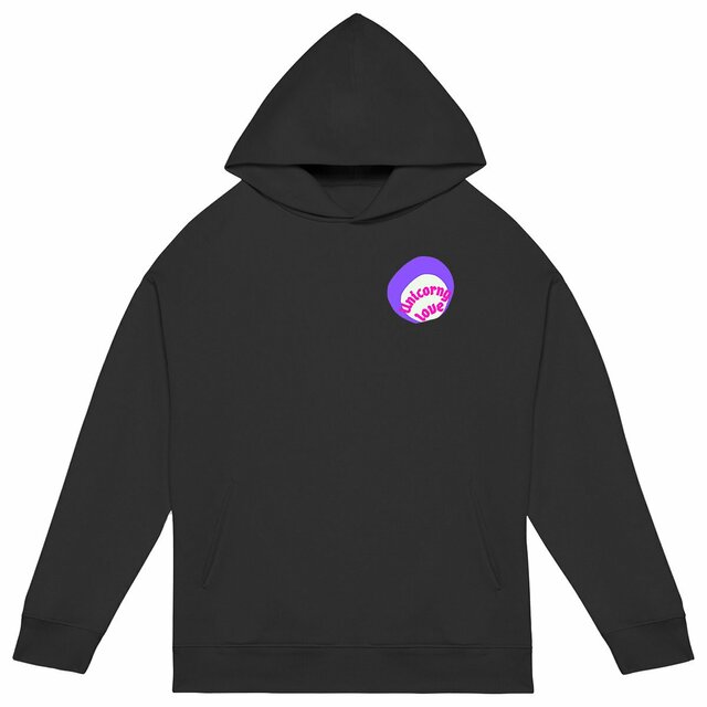 🦄 UNICORNY LOVE 🦄 💜 Sweat à capuche oversized écologique 3 coloris - Image