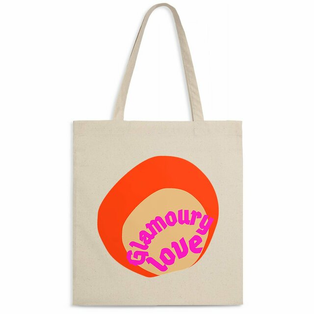 💄 GLAMOURY LOVE 💄 💖 Totebag léger 100% coton biologique - Image