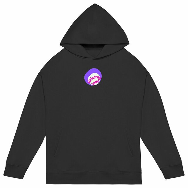 🦄 UNICORNY LOVE 🦄 💜 Sweat à capuche oversized écologique 3 coloris - Image