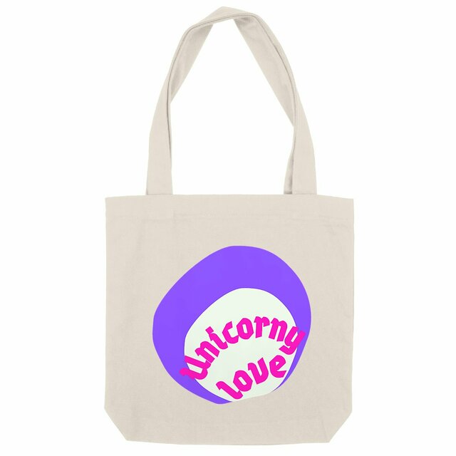 🦄 UNICORNY LOVE 🦄 💜 Totebag épais 100% recyclé 2 coloris - Image