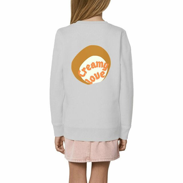 🥞 CREAMY LOVE (dos) 🥞 🧡 Sweat épais Enfant.Ado écologique 3 coloris