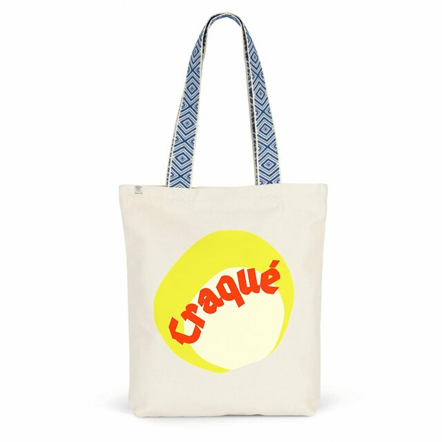 CRAQUE 🔥 CAPSULE PUNCHY 🔥 Tote bag 100% recyclé avec anse en tissu 2 coloris - Image