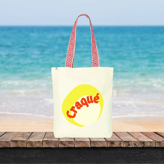 CRAQUE 🔥 CAPSULE PUNCHY 🔥 Tote bag 100% recyclé avec anse en tissu 2 coloris