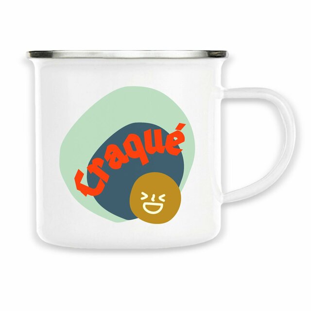 CRAQUE 😜 CAPSULE VERT CAMEL 😜 Mug métal - Image