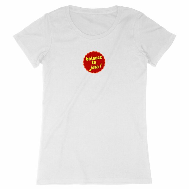 Balance ta joie ! T-shirt écologique 8 coloris - capsule bordeaux & jaune - Image