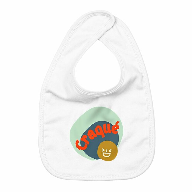 CRAQUE 😜 CAPSULE VERT CAMEL 😜 Bavoir 100 % coton biologique 3 coloris - Image
