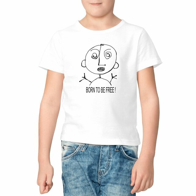 Born to be free-vG-N/B - T-shirt Enfant Léger