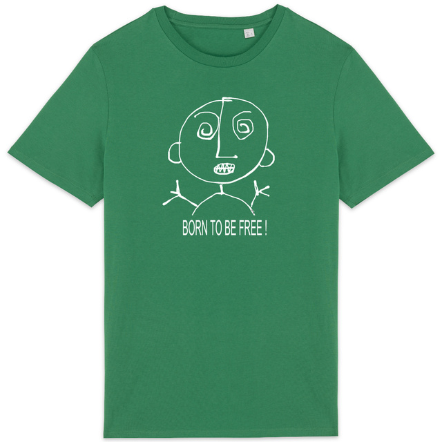 Born to be free-vG-B/N - T-shirt unisexe léger - Image
