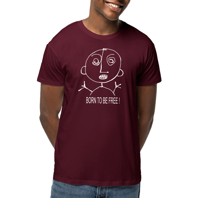 Born to be free-vG-B/N - T-shirt unisexe léger