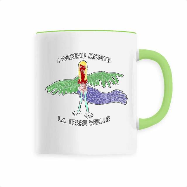 L'Oiseau Monte, la Terre Veille - Mug céramique