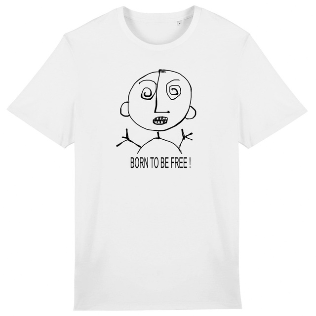 Born to be free-vG-N/B - T-shirt unisexe léger - Image