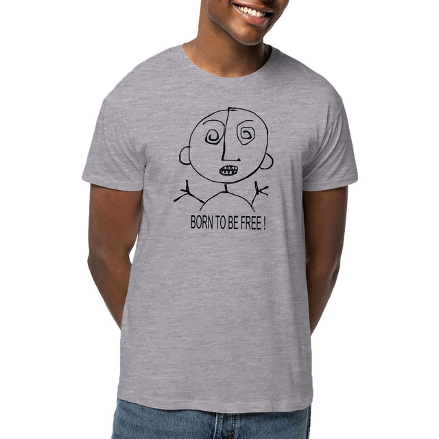 Born to be free-vG-N/B - T-shirt unisexe léger