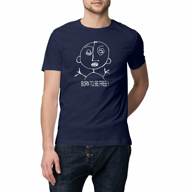 Born to be free-vG-B/N - T-shirt Unisexe Classique