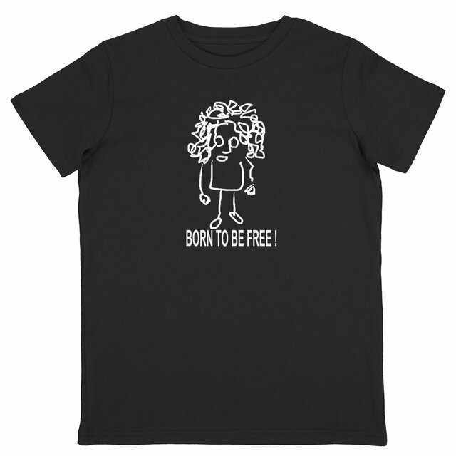 Born to be free-vF-B/N - T-shirt Enfant Léger - Image