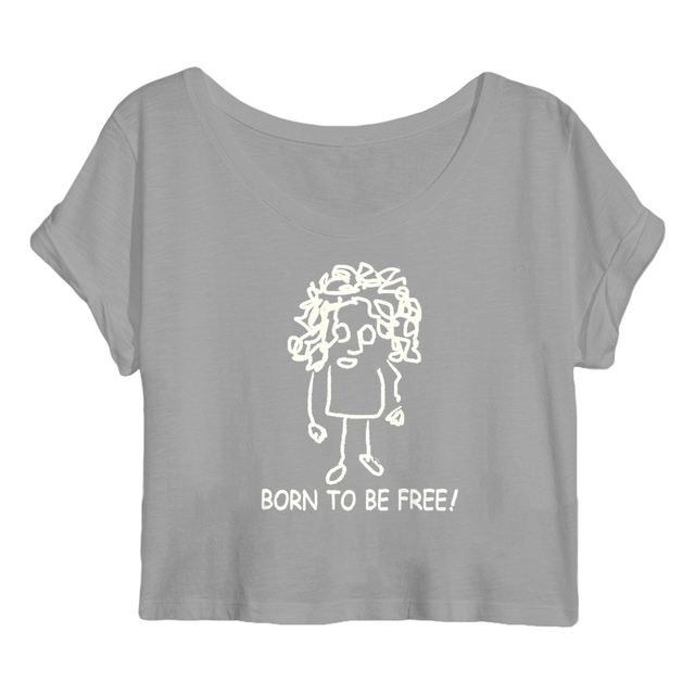 Born to be free-vF-B/N-Crop top Femme - Image
