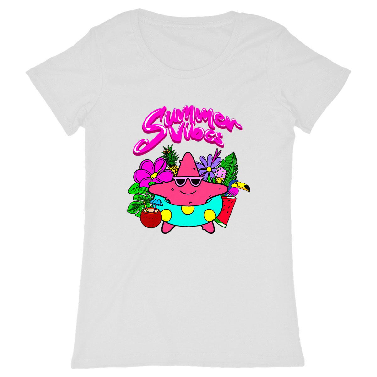 Image back T-shirt Femme "Summer Vibes"