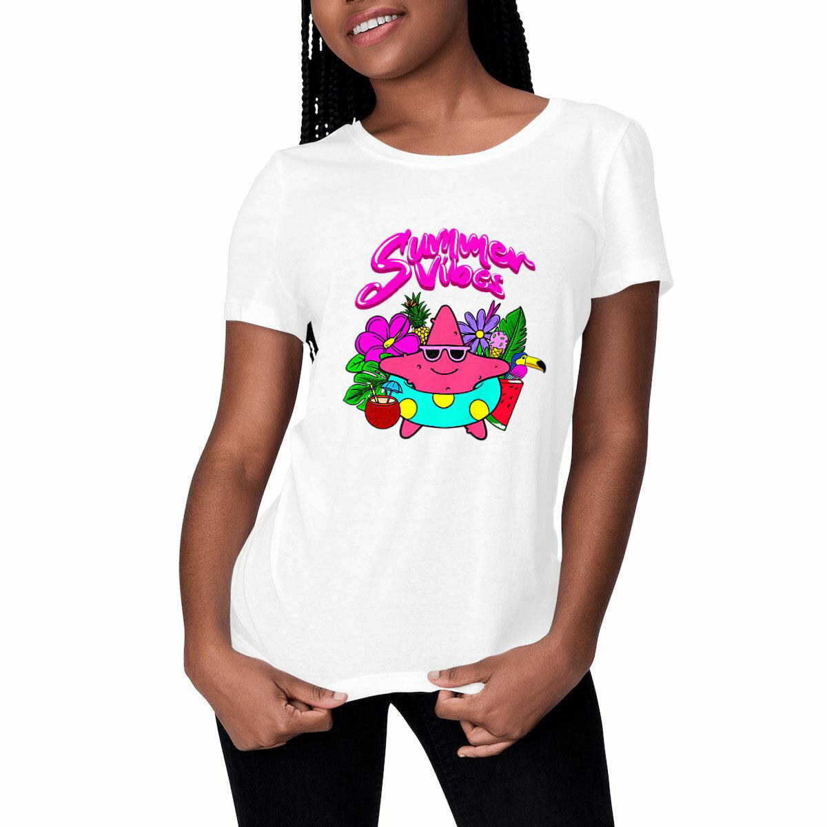 Image front T-shirt Femme "Summer Vibes"
