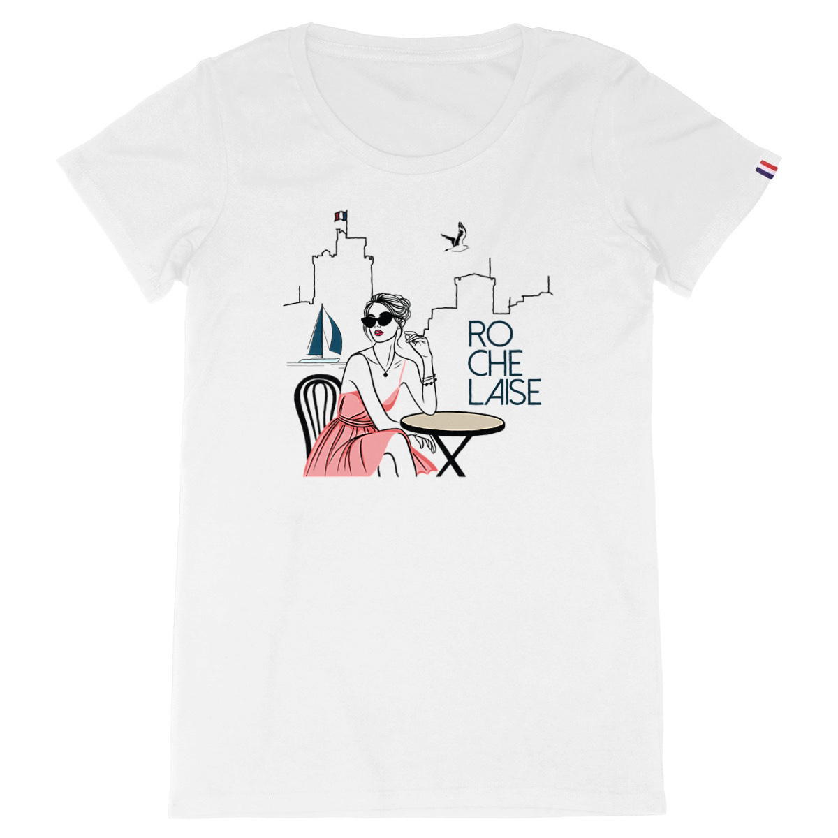 Image back T-shirt Femme Rochelaise - Made in France