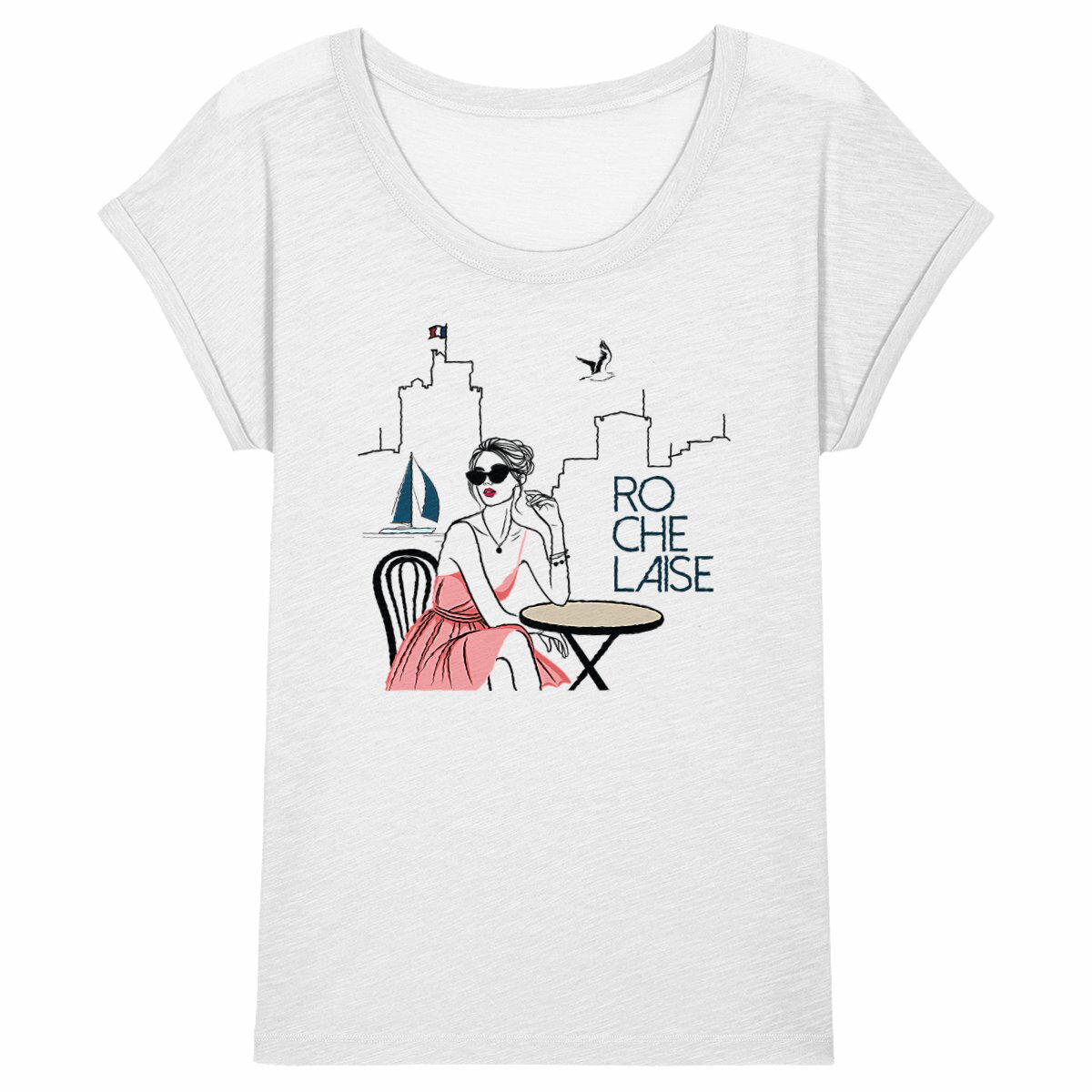 Image back T-shirt Femme Rochelaise Élégance - Premium