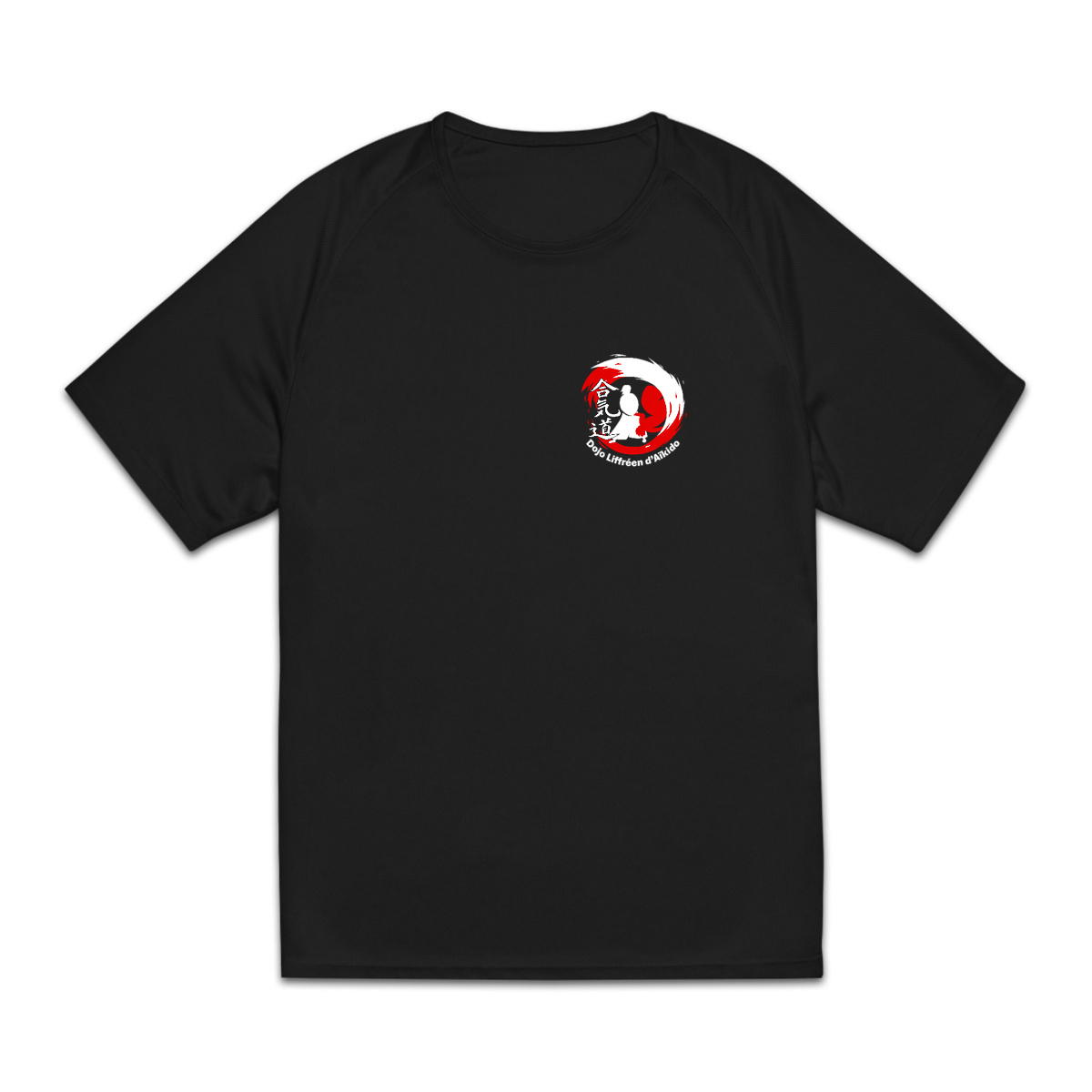 T-shirt noir de sport recyclé pour homme