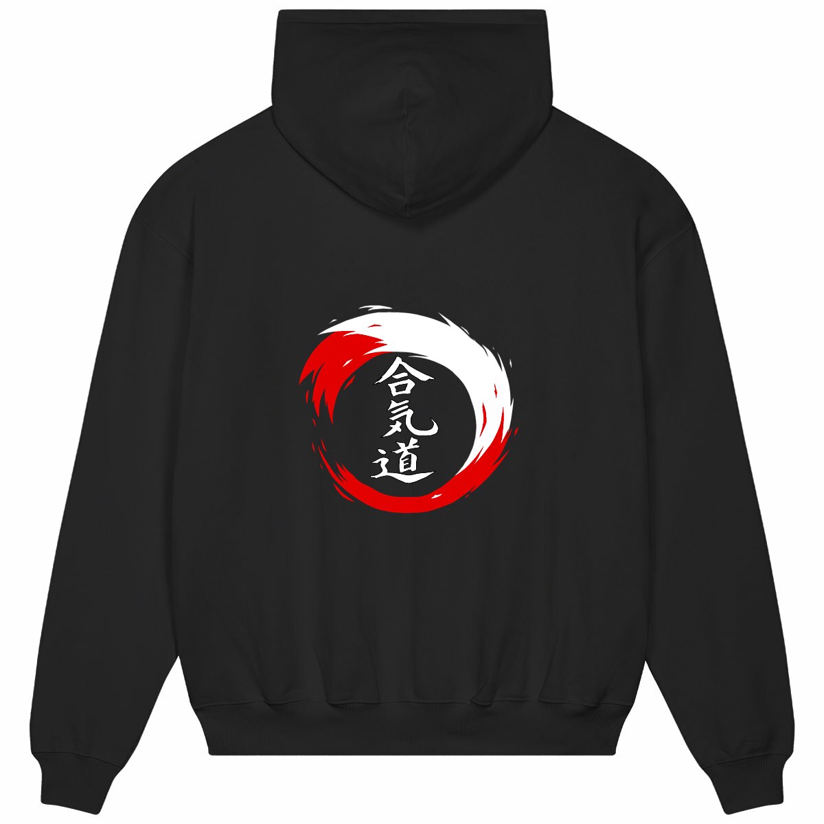 Sweat noir à capuche Unisexe Oversized - Image