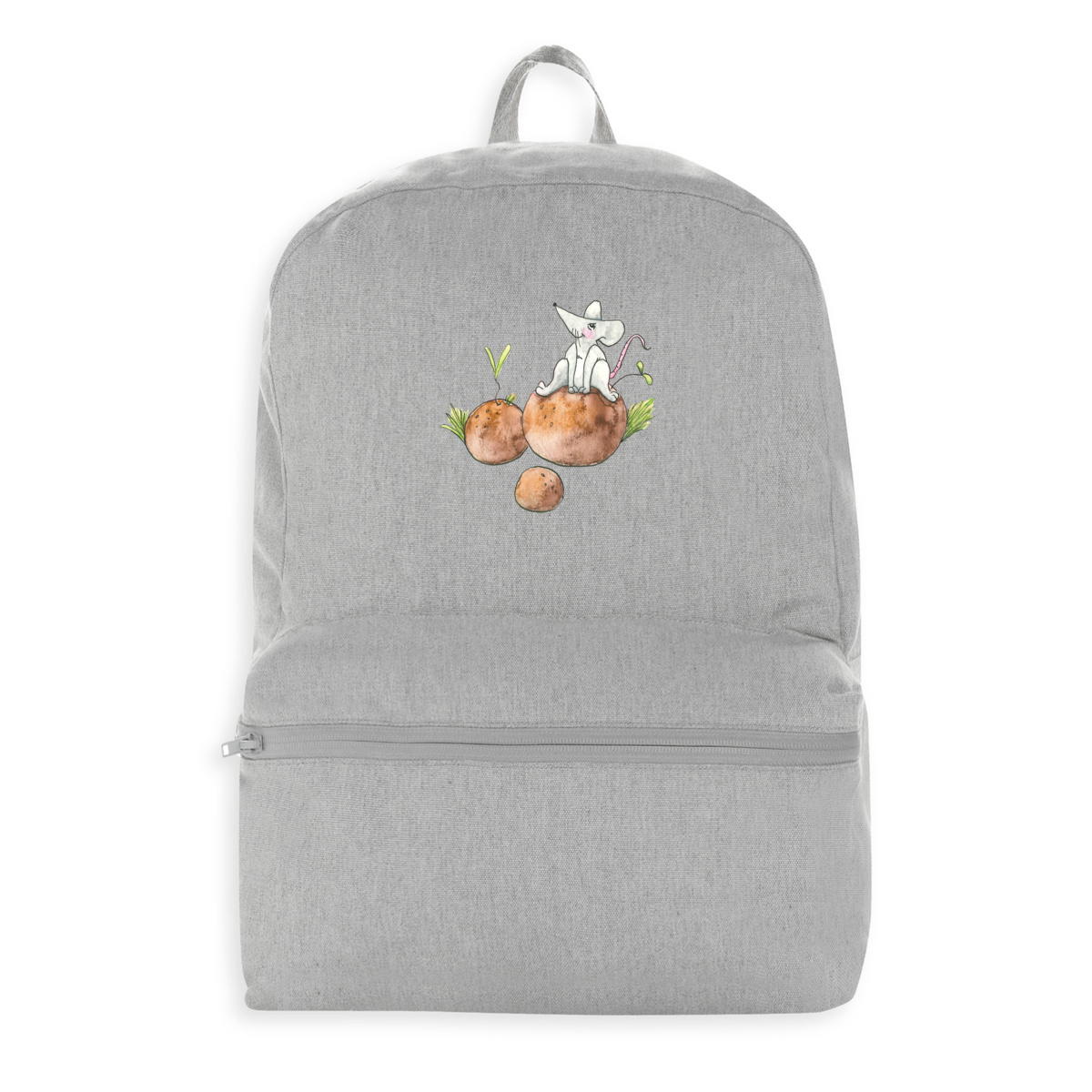 Image front 100% recycled backpack - Little mouse