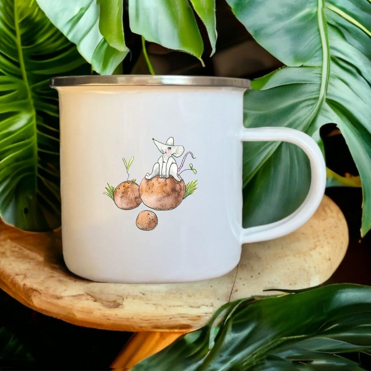 Image front Enamel mug - Little mouse