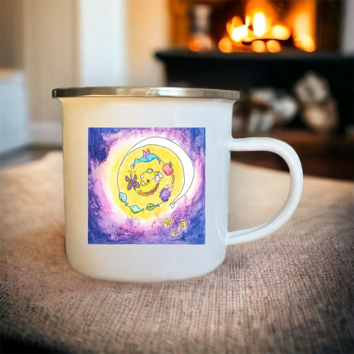 Image front Enamel mug - We are connected