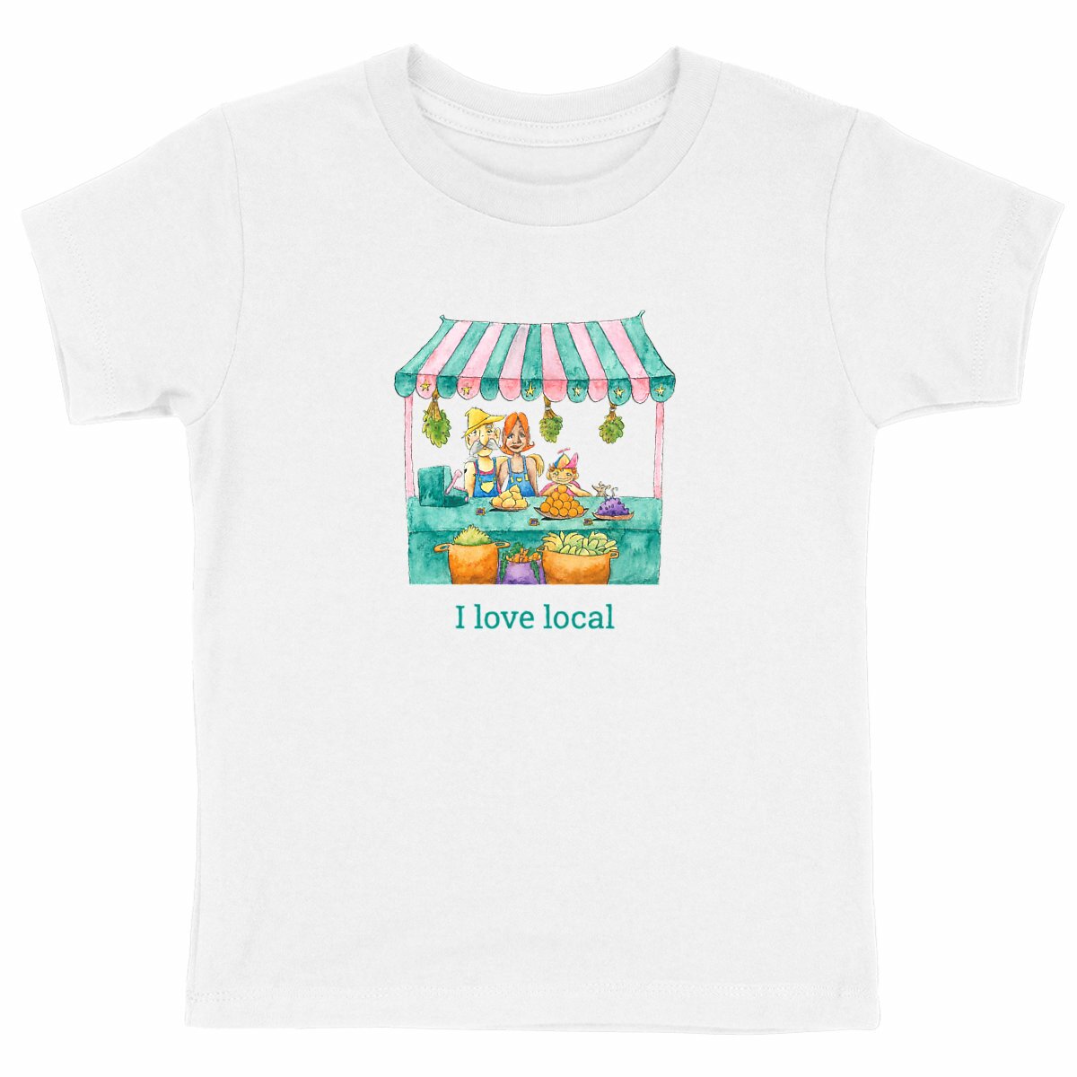 Image back T-shirt - I love local