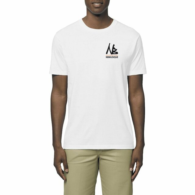 Image front T-shirt 100% coton bio / Logo NB Musique noir